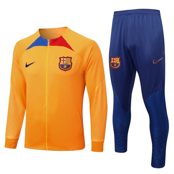 Survetement Barcelone 2023 Orange Bleu